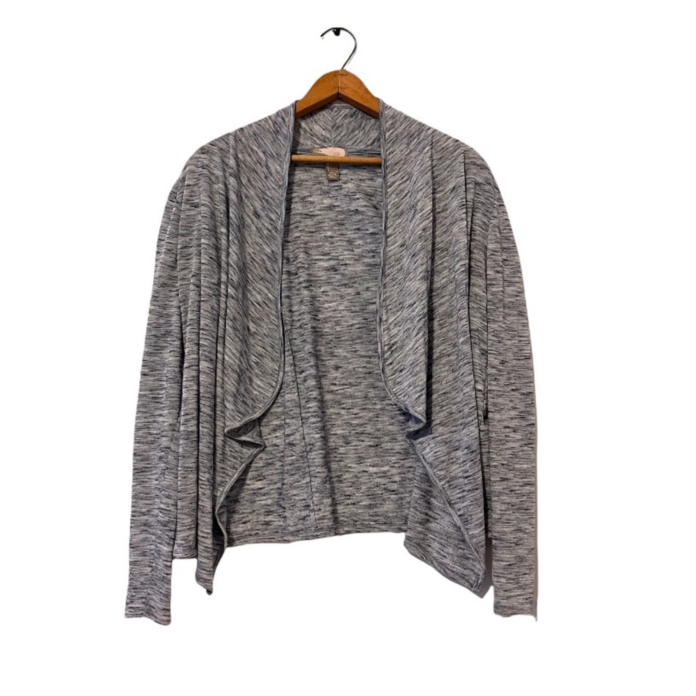 forever 21 space dye flyaway cardigan large grey